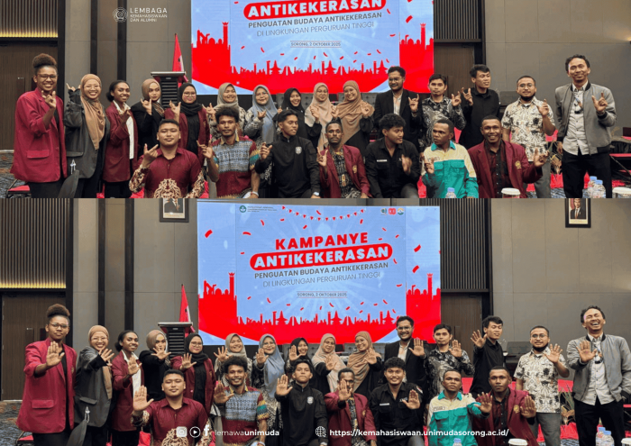 Inspektur Jenderal Kemendikbudristek Hadiri Kampanye Antikekerasan di Sorong, UNIMUDA Kirim Delegasi Penuh