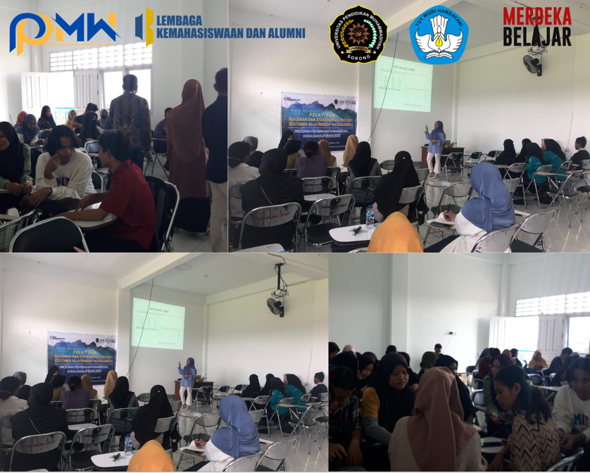 Lembaga Kemahasiswaan Dan Alumni UNIMUDA Sorong Gelar Pelatihan Customer Relationship Management Kepada Mahasiswa Yang Lolos Prgram P2MW