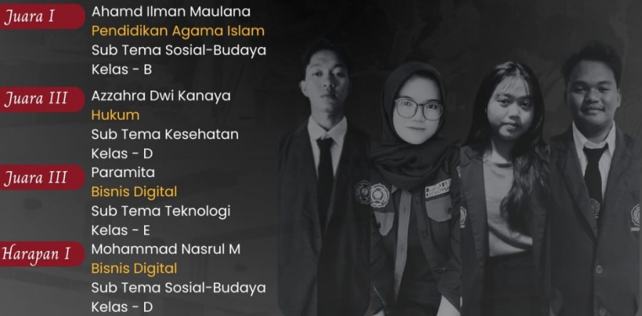 PRESTASI GEMILANG: 4 MAHASISWA UNIMUDA SORONG MERAIH JUARA POSTER TINGKAT NASIONAL 2025