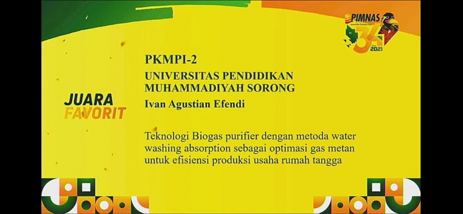 UNIMUDA Sorong Juara Favorit PKM-PI di PIMNAS 2021