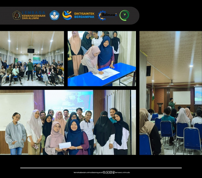 Wakil Rektor III Unimuda sorong memberikan dana talangan kepada tiga tim pelaksana PPK Ormawa tahun 2025